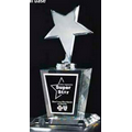 Constellation Series Chrome-Plated Star on Crystal Base (4"x8")